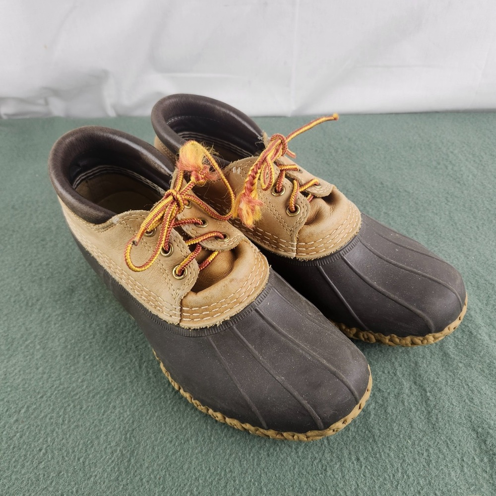 LL Bean Bean Boots Mens Sz 6 Brown Made In USA Low Moc Duck Boots